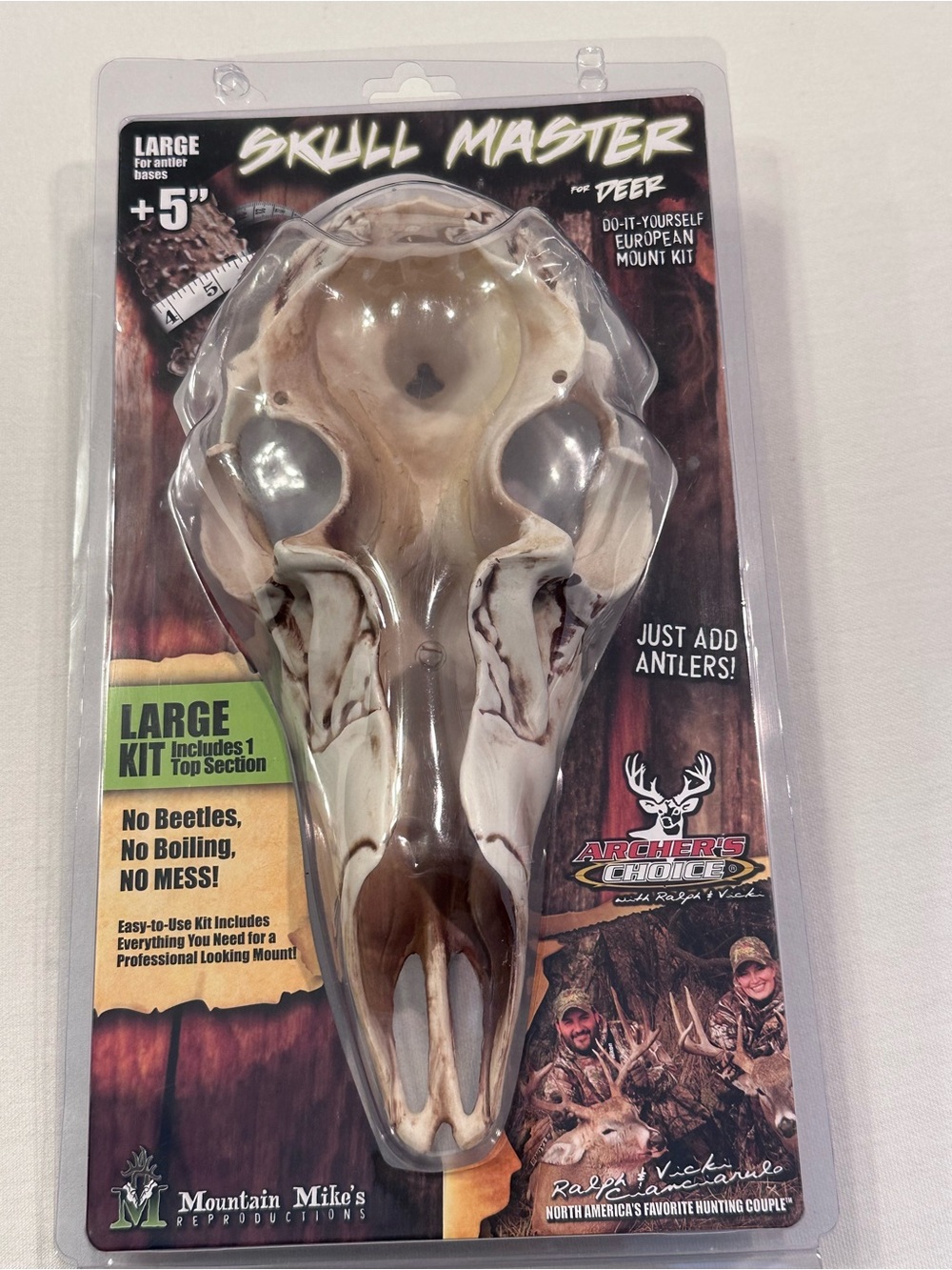 Skull Master European Deer Mount Kit in Bone/Tan